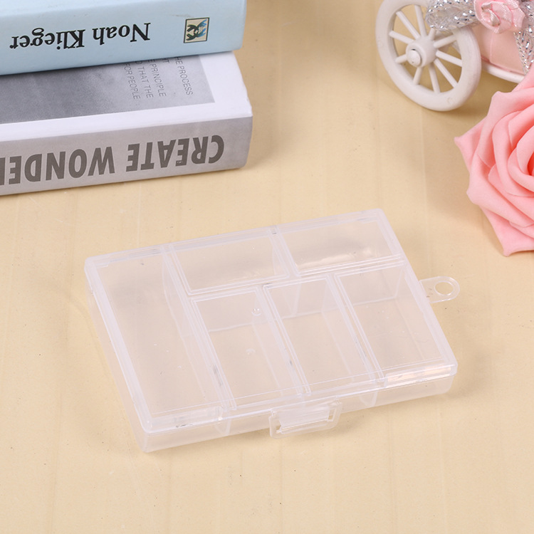 One-piece irregular six-box Plastic PP storage box Jewelry accessories fishing gear accessories box details Picture