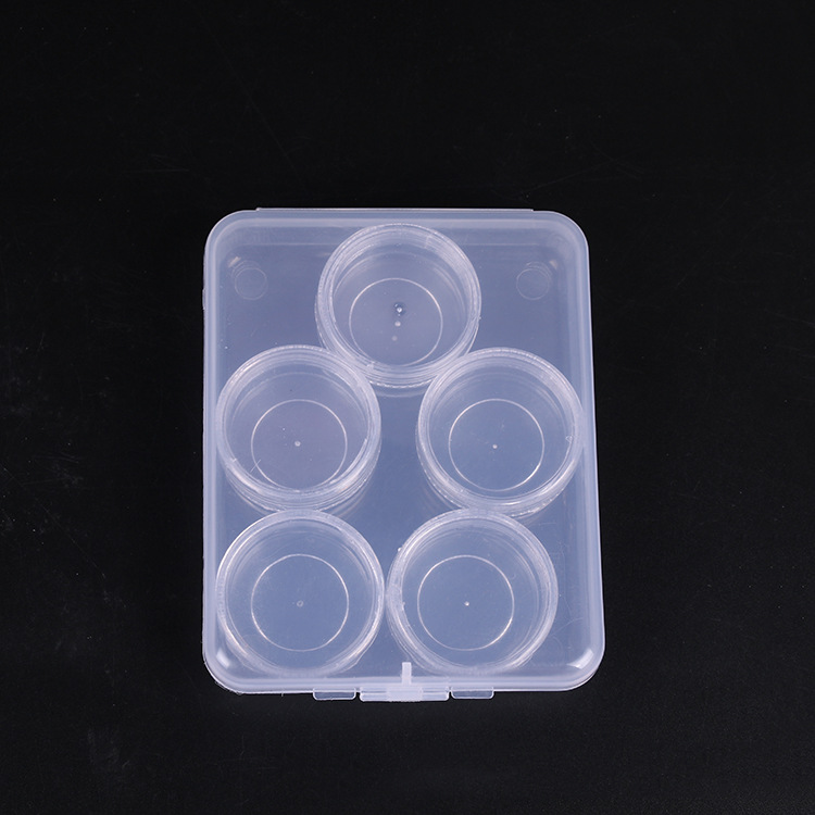 Cylindrical plastic box Storage box Makeup box Jewelry box Specification drawing