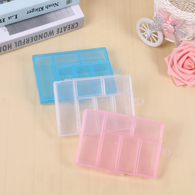 One-piece irregular six-box Plastic PP storage box Jewelry accessories fishing gear accessories box Application Scenario
