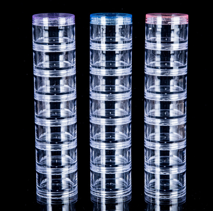 14-cell transparent plastic storage box Organizing storage box Jewelry box Packaging box Medicine box details Picture