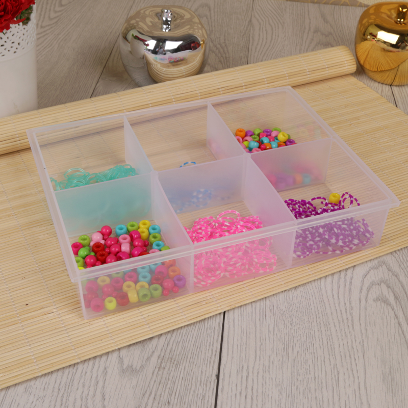 6-compartment storage box Fine transparent jewelry storage box Cosmeceutical jewelry storage box details Picture