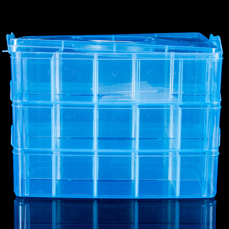 Large 3-layer detachable storage box with cover hand jewelry organizer Plastic storage box Yiwu daily necessities Specification drawing
