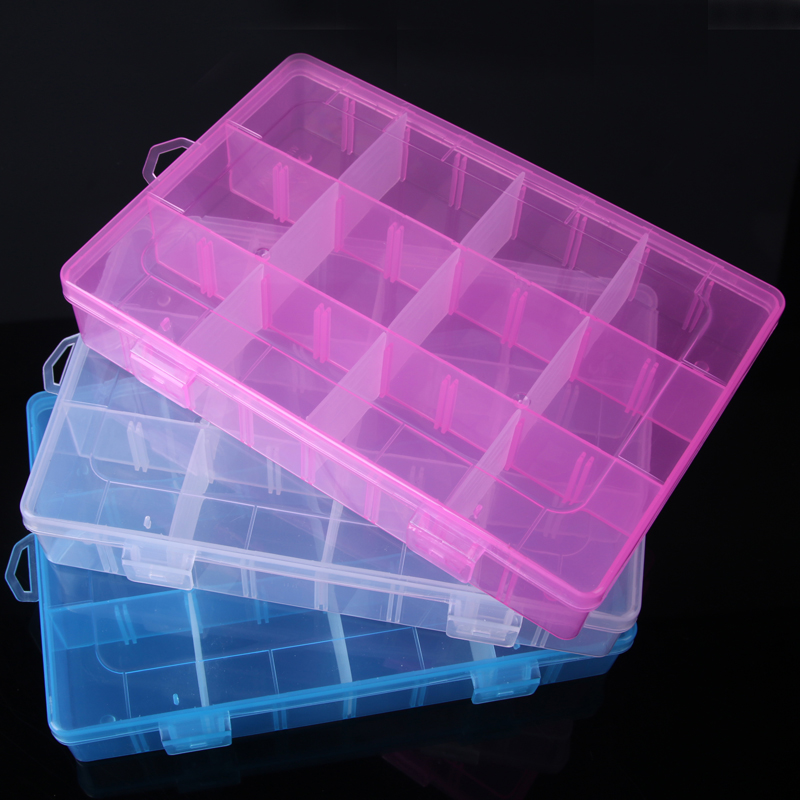12-panel transparent storage box Jewelry box Drill box Nail box Detachable pill box full figure