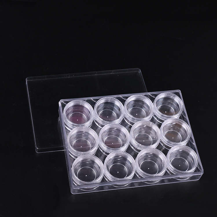 Jewelry transparent loose beads Electronic accessories buttons beaded cosmetic plastic case Specification drawing