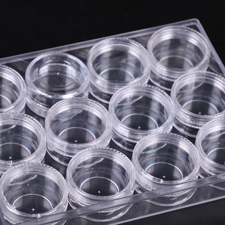 Jewelry transparent loose beads Electronic accessories buttons beaded cosmetic plastic case details Picture