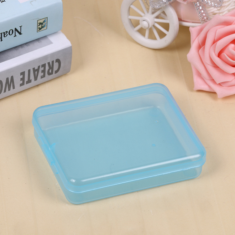 New transparent empty box simple square storage box Powder puff box eyelash box jewelry box jewelry box parts finishing full figure