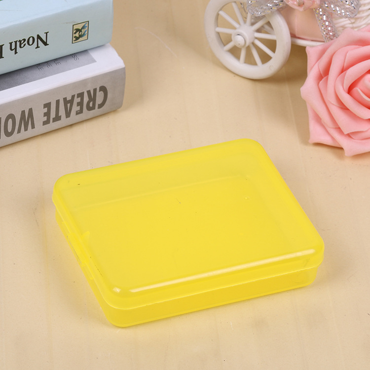 New transparent empty box simple square storage box Powder puff box eyelash box jewelry box jewelry box parts finishing details Picture