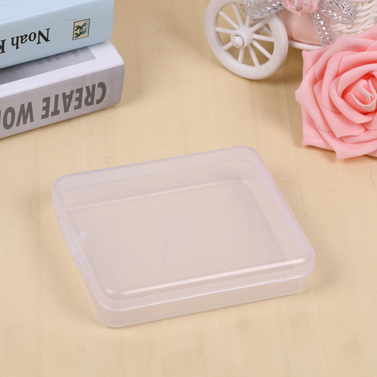 New transparent empty box simple square storage box Powder puff box eyelash box jewelry box jewelry box parts finishing Specification drawing