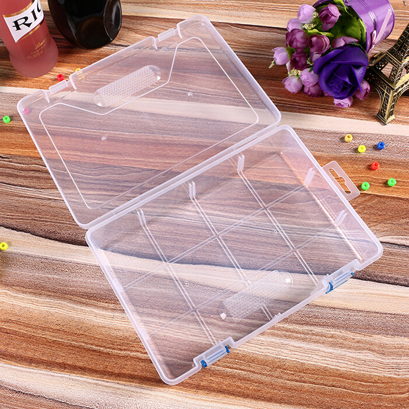 Double buckle transparent plastic storage box head jewelry toy band hairpin bead classification details Picture