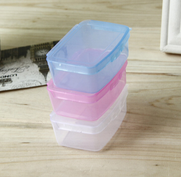 Small square box detachable storage box Covered jewelry organizer Plastic storage box full figure