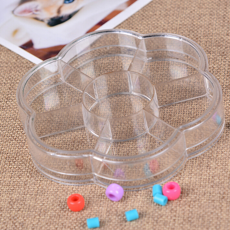 Portable mini round 7-cell suction card storage and distribution box storage box full figure