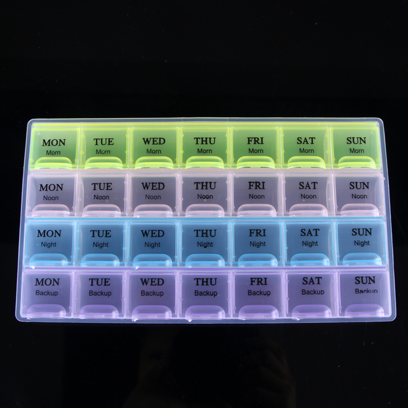 Large 28 lattice color plastic multi-lattice small box Jewelry box accessories box details Picture