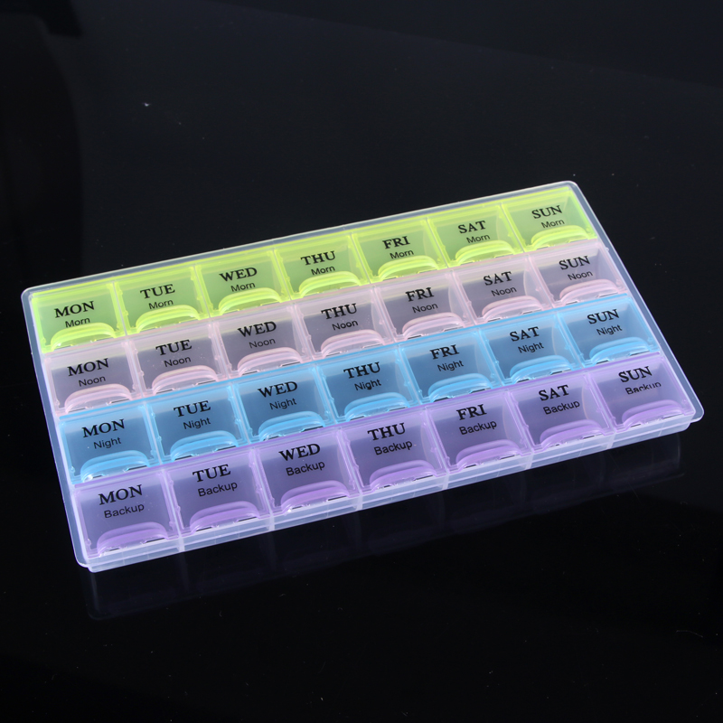 Large 28 lattice color plastic multi-lattice small box Jewelry box accessories box full figure