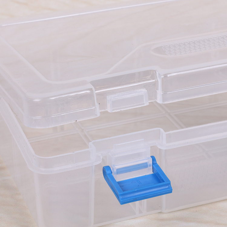 Empty box jewelry transparent loose beads Electronic accessories buttons beaded rectangular plastic box Specification drawing