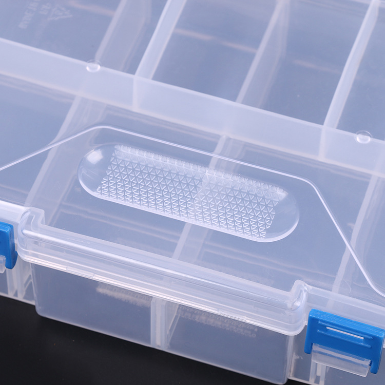 Double layer parts box Component box 23*16*6 Storage box Plastic box Specification drawing