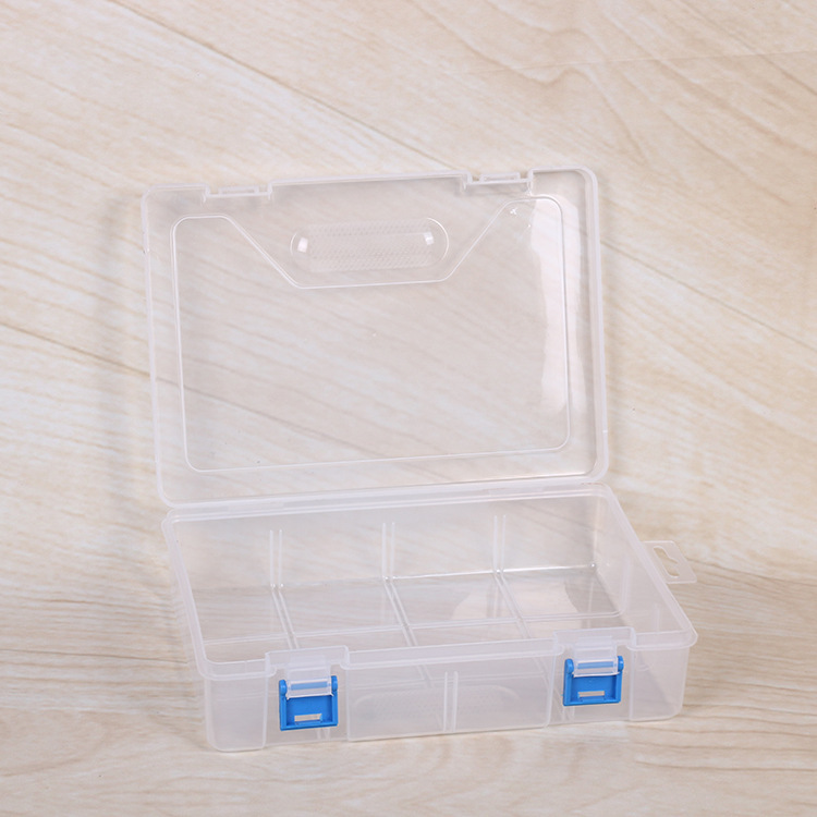 Empty box jewelry transparent loose beads Electronic accessories buttons beaded rectangular plastic box details Picture