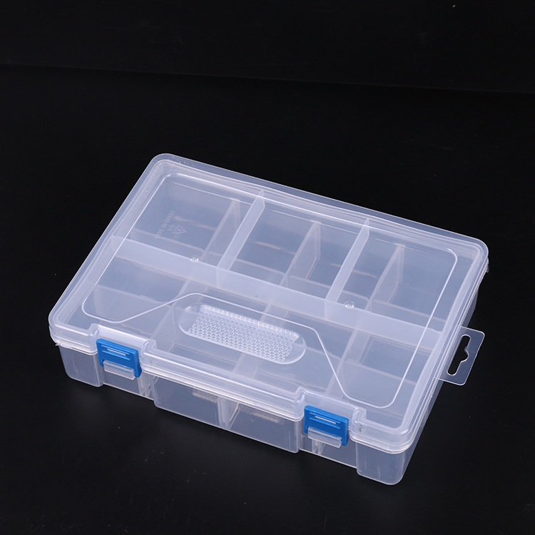 Double-button 16-cell double-layer storage box Jewelry box transparent loose beads electronic accessories button beaded plastic box Application Scenario