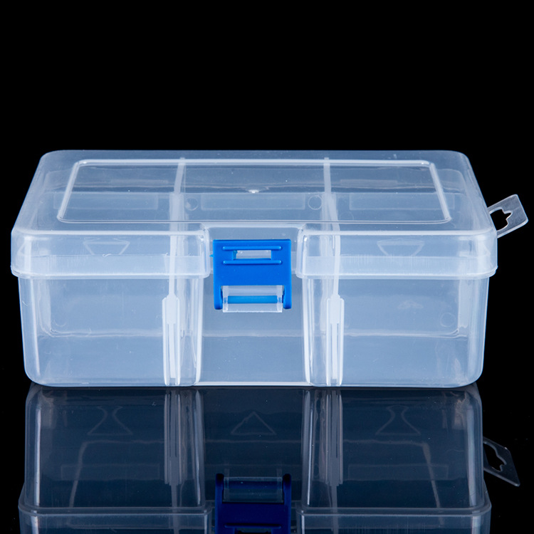 Large 6-cell transparent plastic box beaded box multi-cell head jewelry storage box home Yiwu daily necessities details Picture