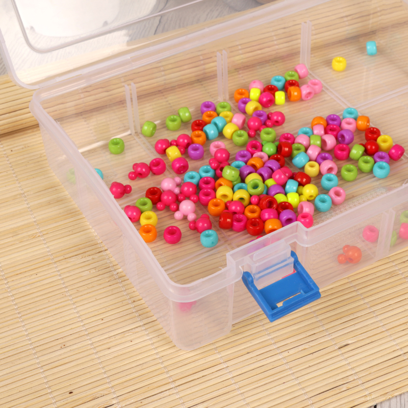 Double 8-compartment transparent jewelry storage box Cosmeceuticals jewelry storage box details Picture