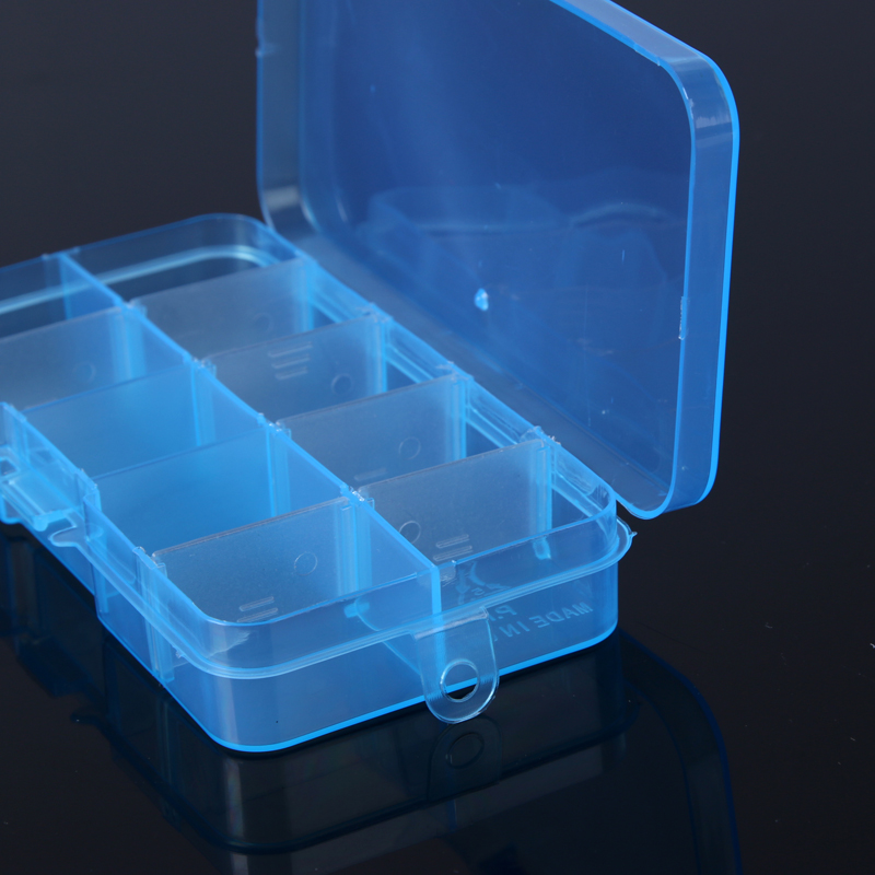 10 cells can be split pp box Transparent storage box division box jewelry box Application Scenario