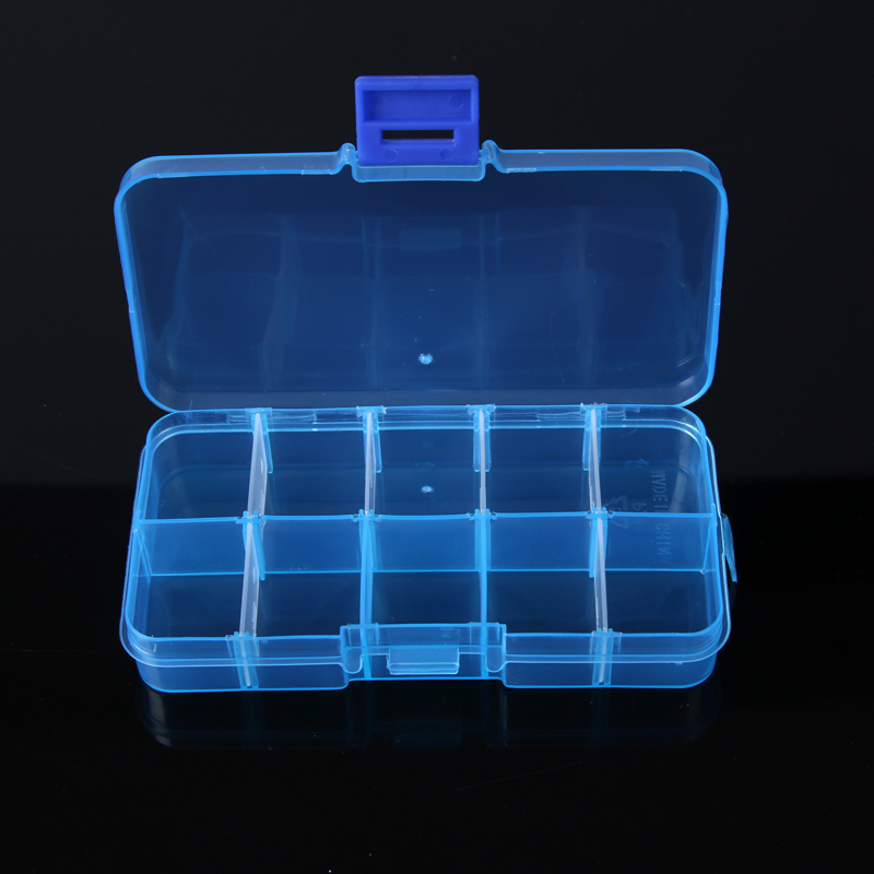 10 cells can be split pp box Transparent storage box division box jewelry box details Picture