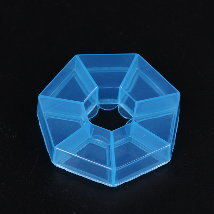 Flat 7-cell storage box Jewelry transparent loose beads Electronic accessories button beaded cylindrical plastic box 36310 full figure