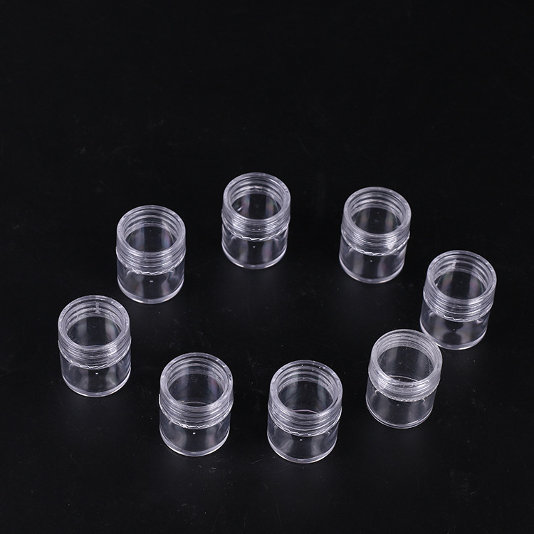 8 OPP transparent loose bead storage box Cylindrical plastic box Makeup bottle medicine box Multi-purpose bottle