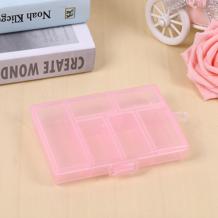 One-piece irregular six-box Plastic PP storage box Jewelry accessories fishing gear accessories box