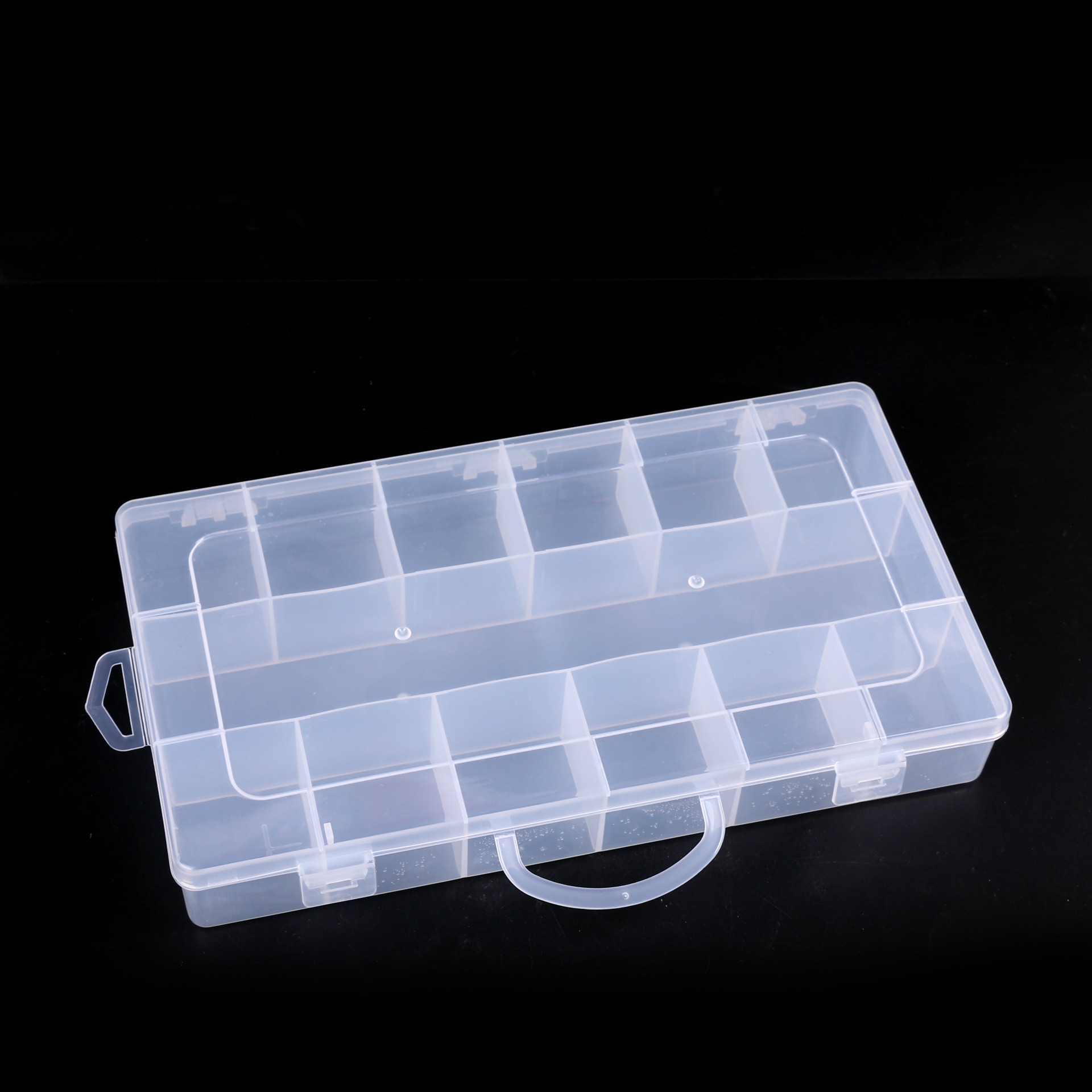 13-piece adjustable jewelry box Electronic accessories button beaded rectangular plastic box
